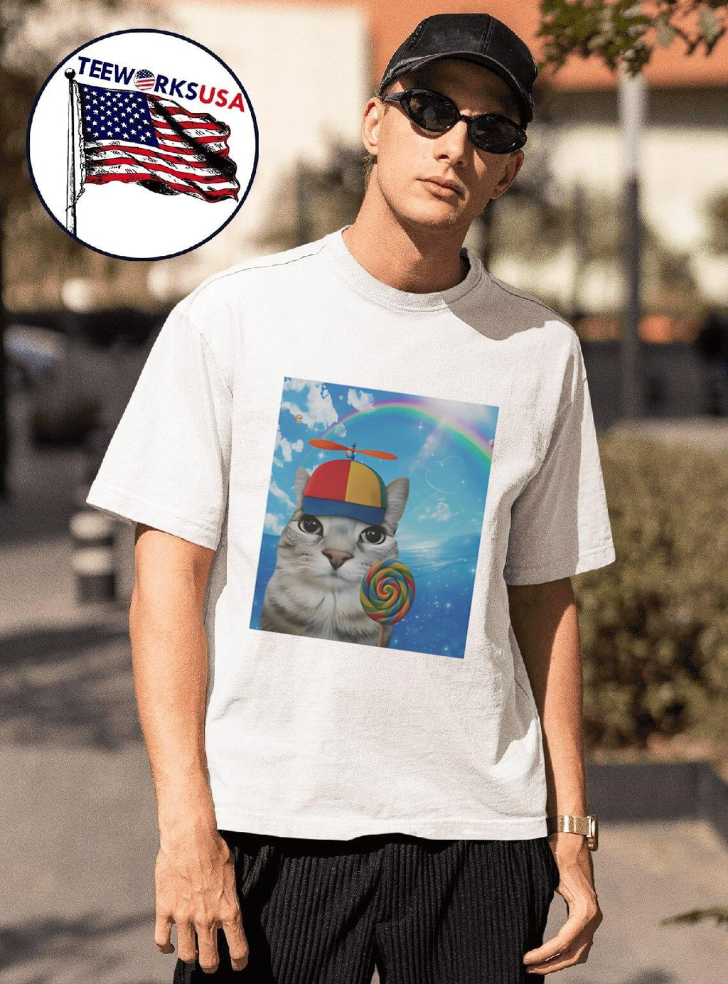 Happy Cat Dreamcore Brainrot Meme Shirt