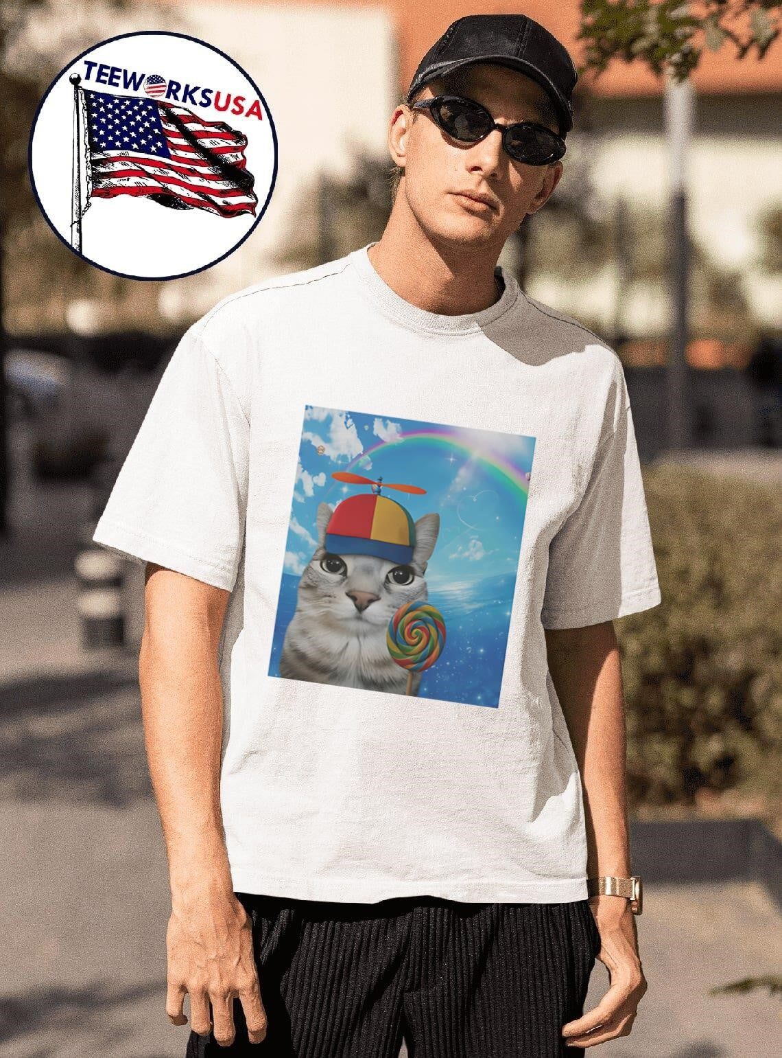 Happy Cat Dreamcore Brainrot Meme Shirt