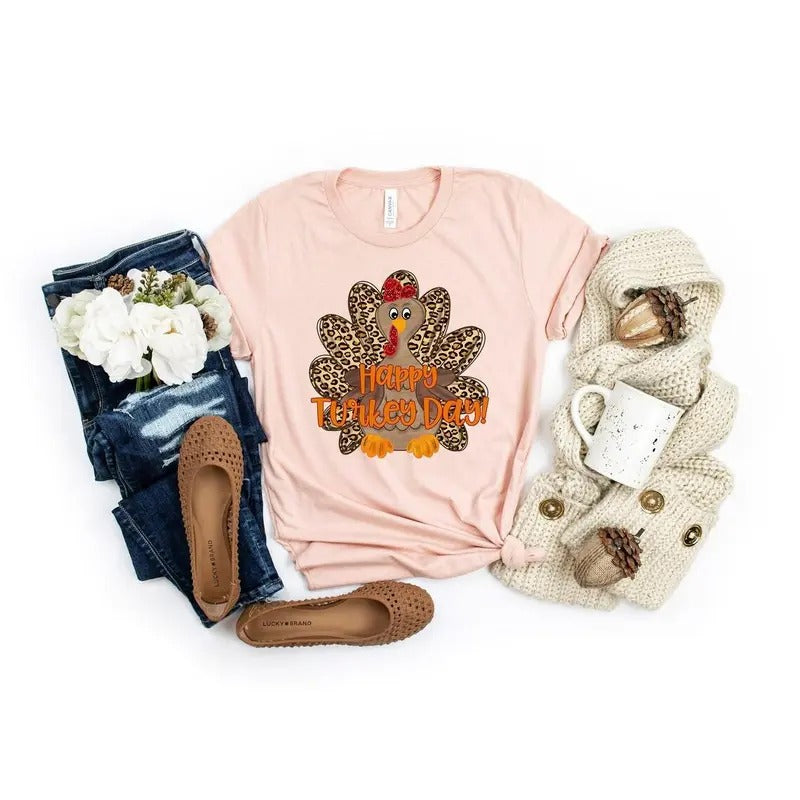 Happy Turkey Day Shirt, Cute Turkey Shirt, Turkey Shirt, Happy Thanksgiving Shirt, Thanksgiving Shirt, Fall Shirt,...