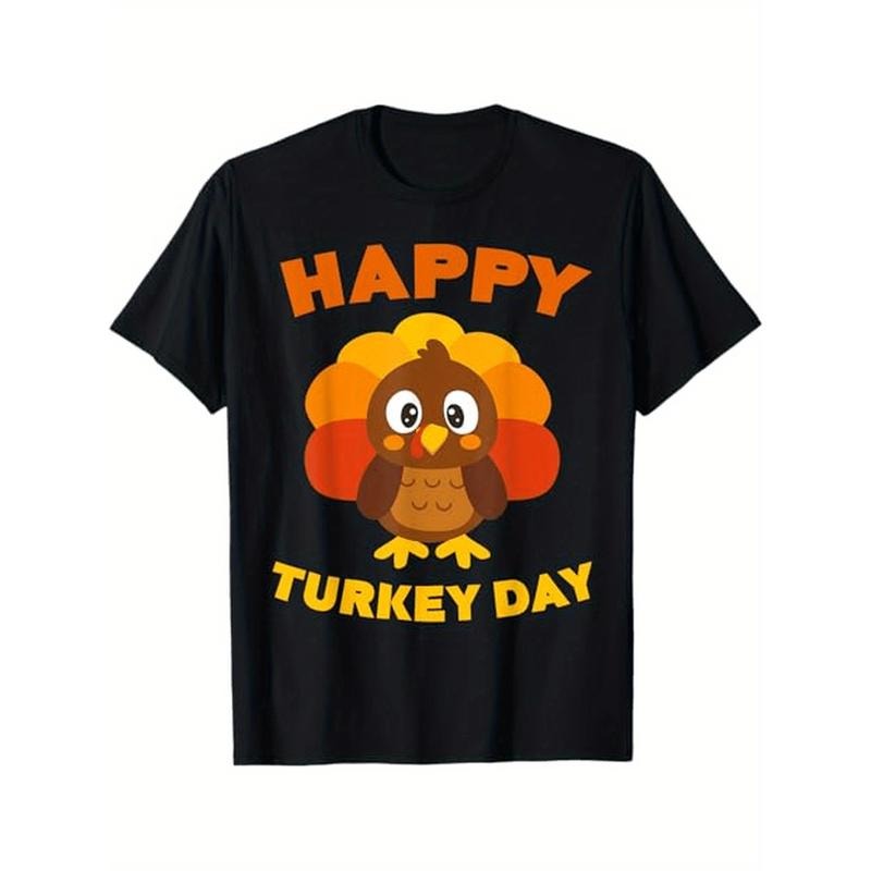 Happy Turkey Day T-Shirt Thanksgiving Day Shirt Themed T-Shirt. Suitable as a Thanksgiving gift for family and friends....
