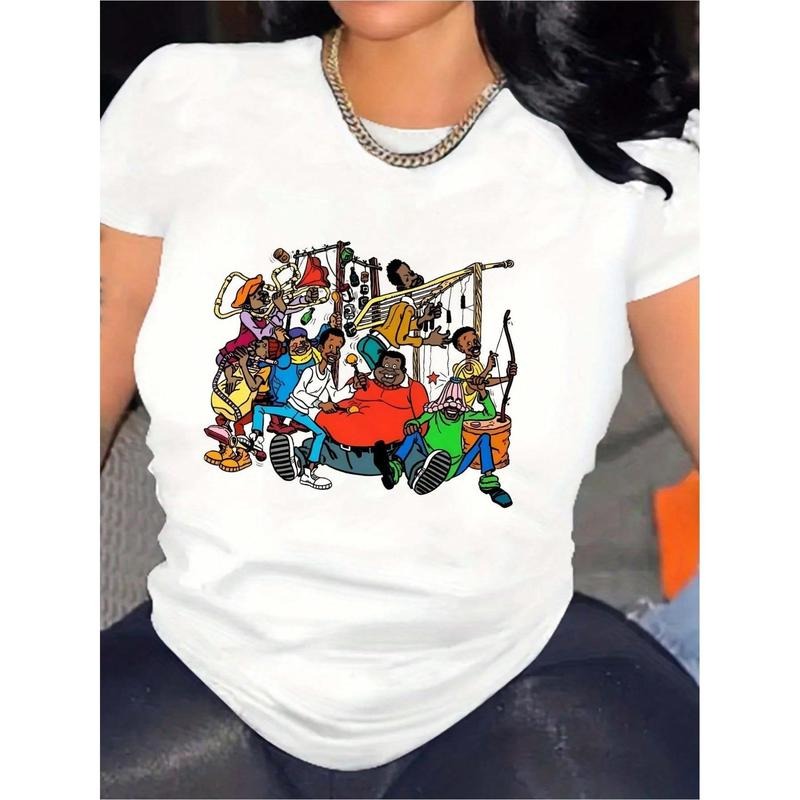 Happy Valentine'S Day Women's Fat Cartoon Albert And The Cosby Anime T-Shirt, Women'sRound Neck Casual Heavy Pure Cotton...