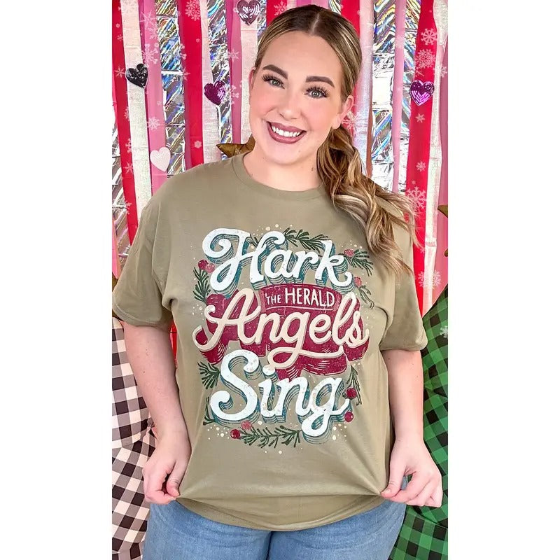 Hark the Herald Angels Sing Christmas Graphic T-Shirt Hoodie, Sweatshirt | UrbanDripWear.com