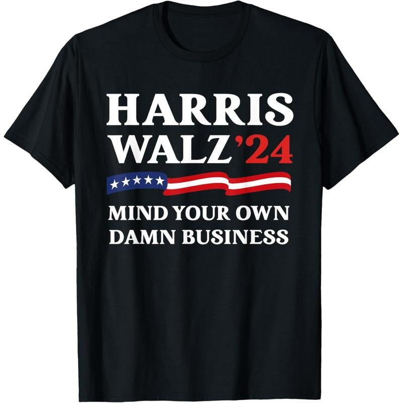 Harris Waltz 2024 Mind Your Own Damn Business Funny T-Shirt made in usa Hoodie, Sweatshirt | UrbanDripWear.com