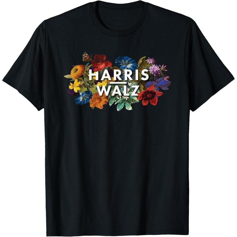 Harris Walz 2024 Floral Feminine Women Harris Waltz 2024 T-Shirt made in usa Hoodie, Sweatshirt | UrbanDripWear.com