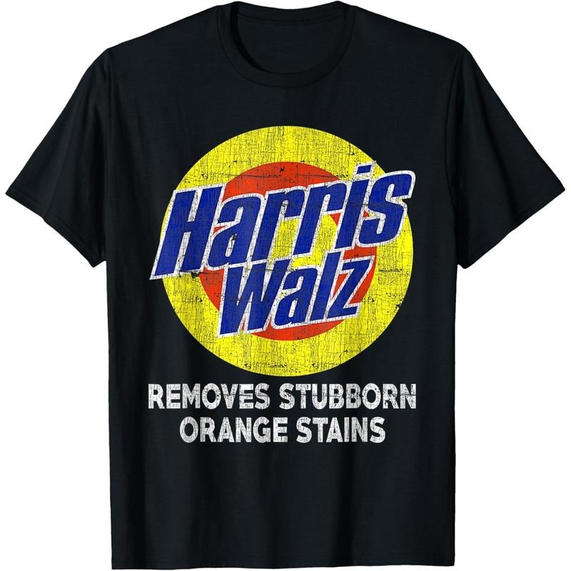 Harris Walz 2024 Removes Stubborn Orange Stains humorous T-Shirt made in usa Hoodie, Sweatshirt | UrbanDripWear.com