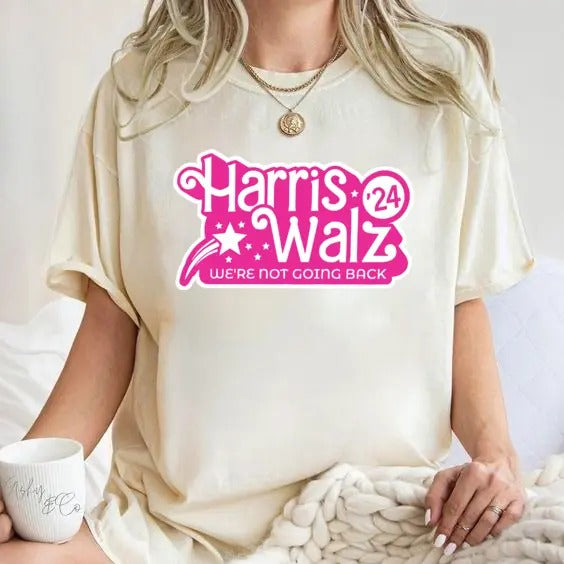 Harris Walz 2024 Shirt, Madam President For Democracy Shirt, Harris Walz We're Not Going Back,Election Shirt, Madam...