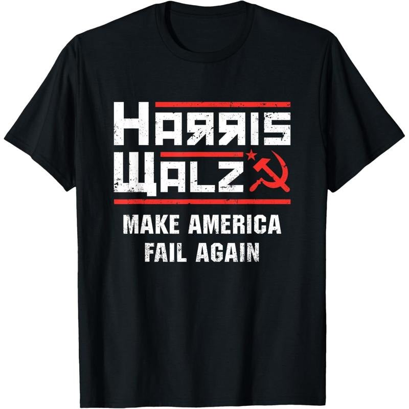 Harris Walz Make America Fail Again Anti Kamala Socialist T-Shirt made in usa Hoodie, Sweatshirt | UrbanDripWear.com
