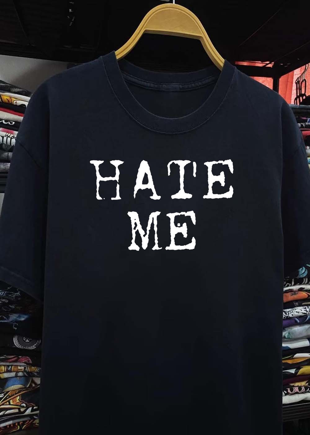 Hate Me White Graphic T-Shirt