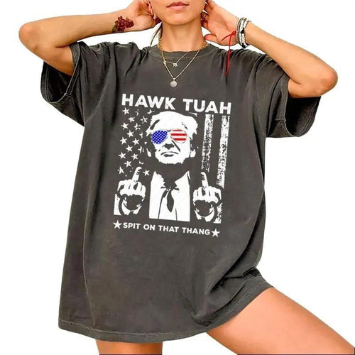 "Hawk Tuah 24 Spit On That Thang Shirt , Donald Trum 2024 , Hawk Tuah Trum, Hawk Tuah 2024, Hawk Tuah, Unisex Shirt,...