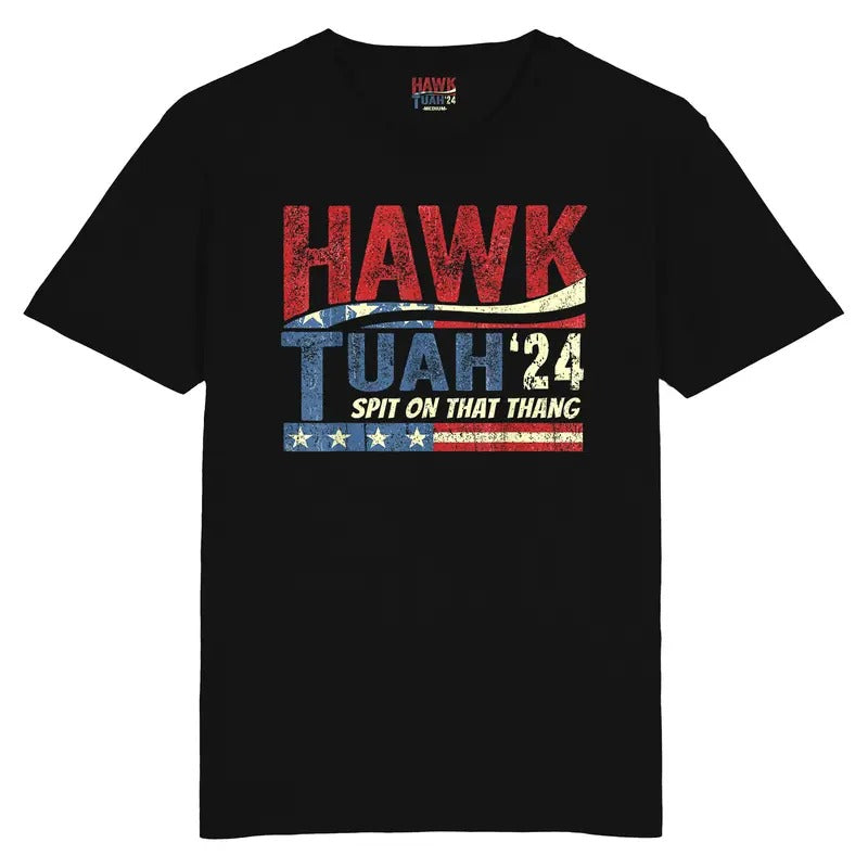 Hawk Tuah Spit on that Thang Shirt, TikTok Viral Tee, Hawk Tuah 24 Tee Hoodie, Sweatshirt | UrbanDripWear.com