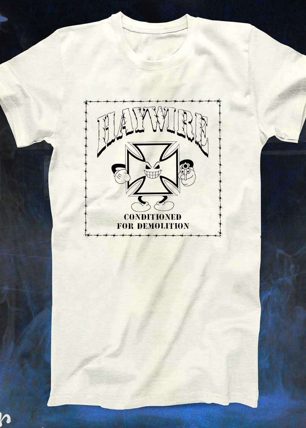 Haywire Conditioned for Demolition Cross Cartoon Gun T-Shirt