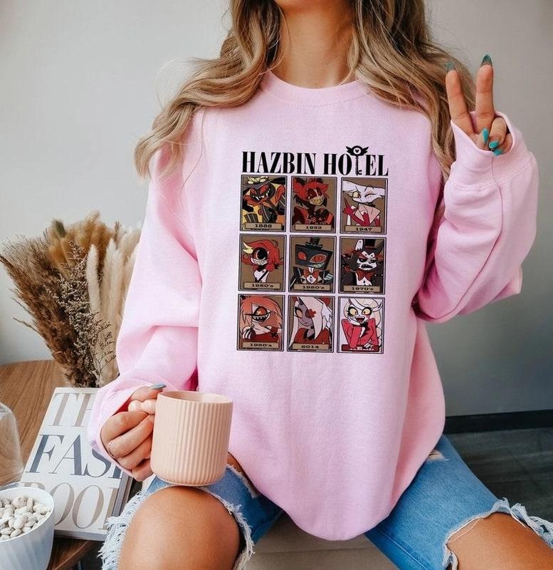 Hazbin Hotel Characters Sweatshirt, Alastor Vivziepop Helluva Boss  Sweatshirts T-Shirts, Hoodie | UrbanDripWear.com