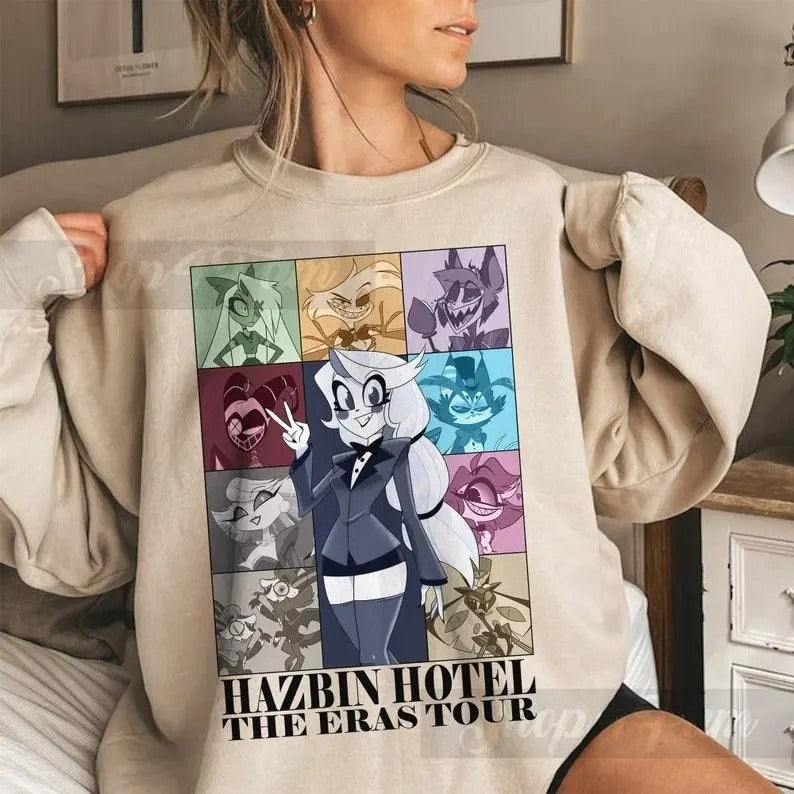Hazbin Hotel The Eras Tour Crewneck Sweatshirt T-Shirts, Hoodie | UrbanDripWear.com