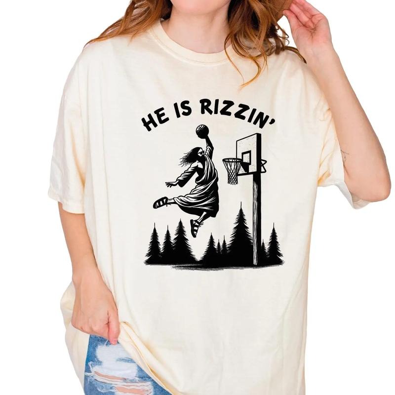 He Is Rizzin' Vintage 90s Shirt, Funny Easter Shirt,  Jesus Easter Shirt Hoodie, Sweatshirt | UrbanDripWear.com