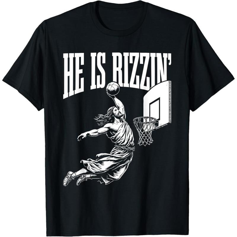 He Is Rizzin Funny Jesus Basketball Meme T-Shirt Hoodie, Sweatshirt | UrbanDripWear.com