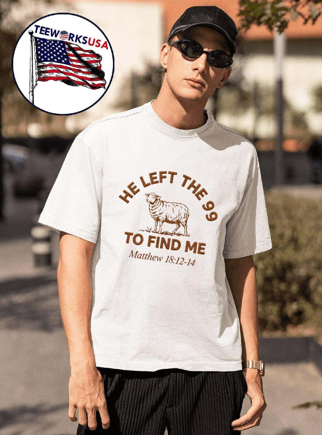 He Left The 99 To Find Me Matthew 18 12-14 Sheep Shirt