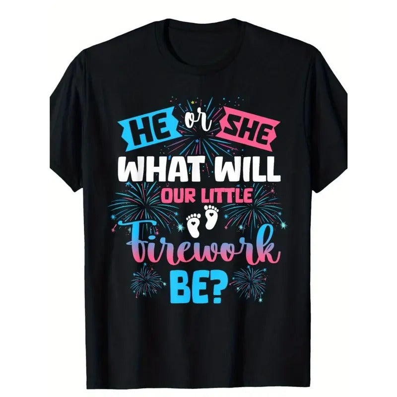 He or She What Will Our Little Firework Be Gender Reveal T-Shirt Made in USA Hoodie, Sweatshirt | UrbanDripWear.com