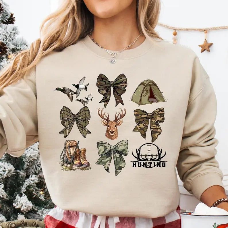 He's Hunting Camo Dude, Dad Hunting, Duck Hunting, Hunting Deer Tee Shirt, Sweatshirt, Hoodie Unisex | UrbanDripWear.com