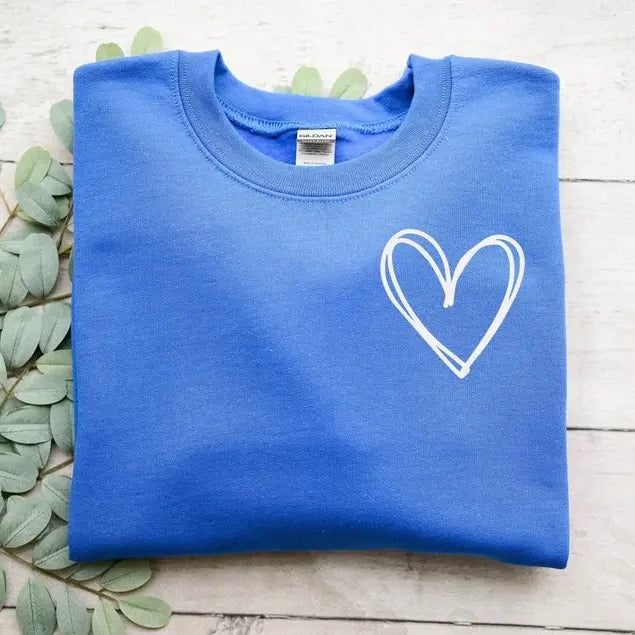 Heart Crewneck Sweatshirt and Hoodie, T-Shirt | UrbanDripWear.com