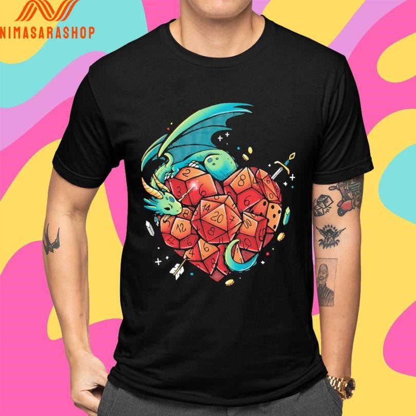 Heart Of A Gamer Dragon Shirts