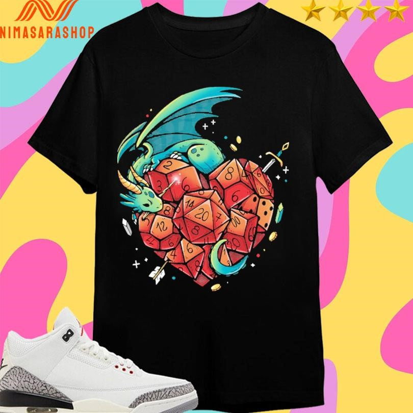 Heart Of A Gamer Dragon Shirts