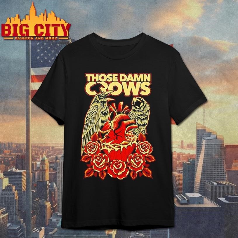 Heart & Roses Crow NEW Valentine Shirt