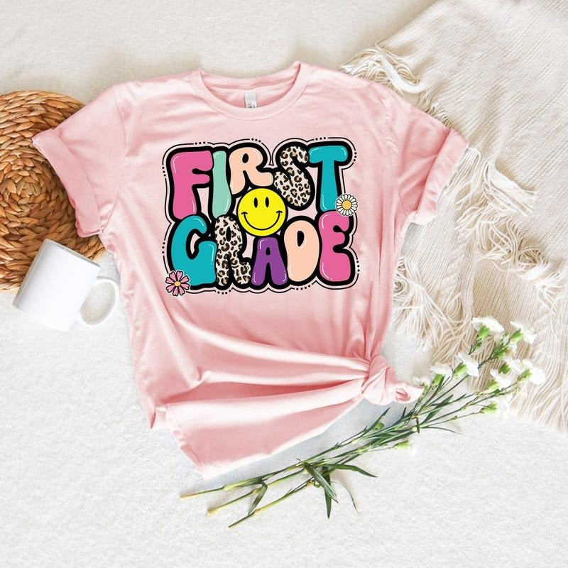 Hello First Grade Shirt, Back To School Shirt, Hello First Grade Rainbow Shirt Hoodie, Sweatshirt | UrbanDripWear.com