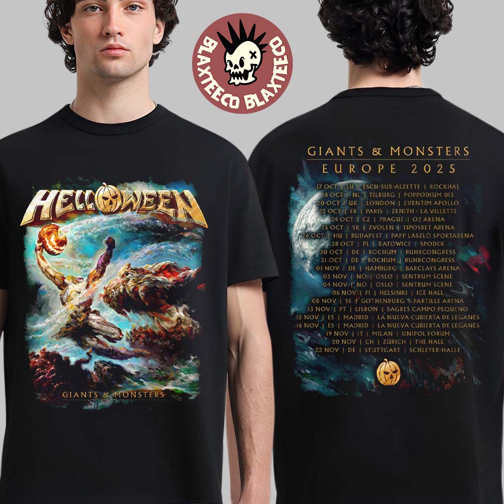 Helloween Giants And Monsters Europe 2025 Tour Two Sided T-Shirt