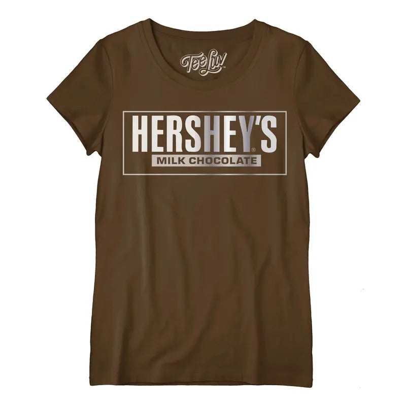 Hershey's Logo Women's Scoopneck T-Shirt - Brown Hoodie, Sweatshirt | UrbanDripWear.com