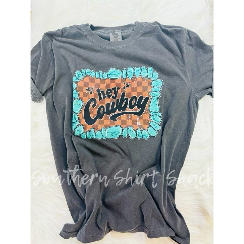 Hey Cowboy t shirt |  comfort colors shirt | Western Style t shirt Hoodie, Sweatshirt | UrbanDripWear.com