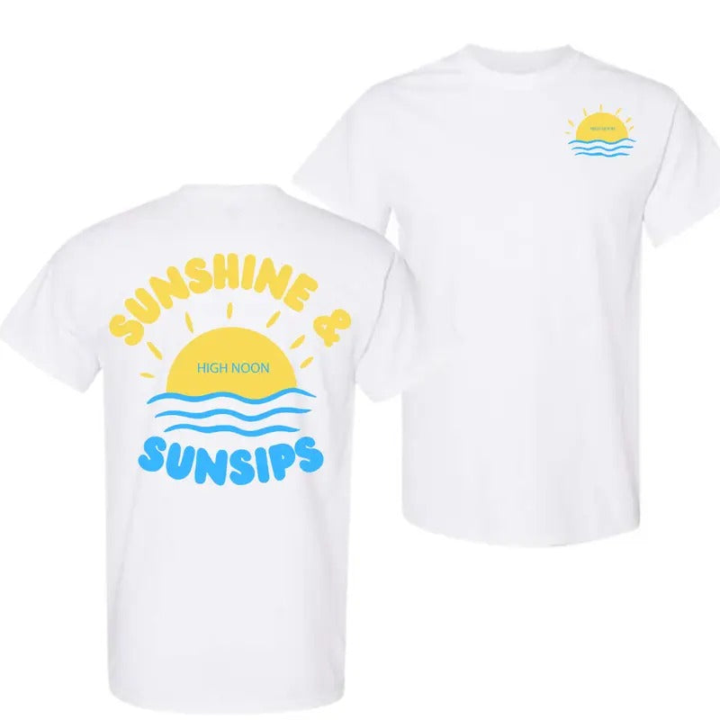 High noon Crewneck Shirt, Sunshine And Sunsips, Nooners Pullover Hoodie, Sweatshirt | UrbanDripWear.com