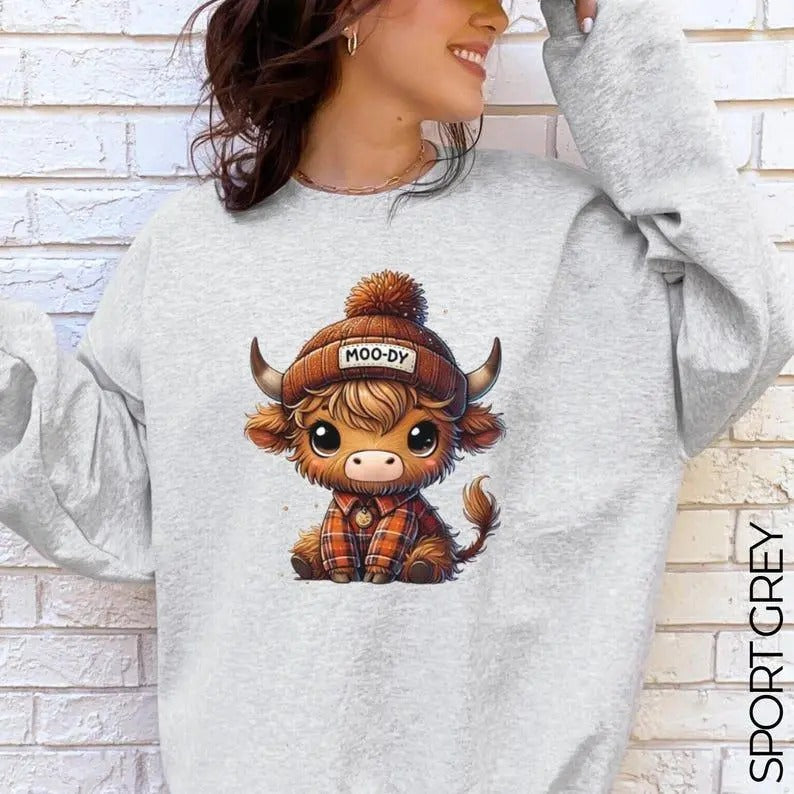 Highland Cow Sweatshirt, Highland Cow Hoodie, Highland Cow Sweaters T-Shirts | UrbanDripWear.com