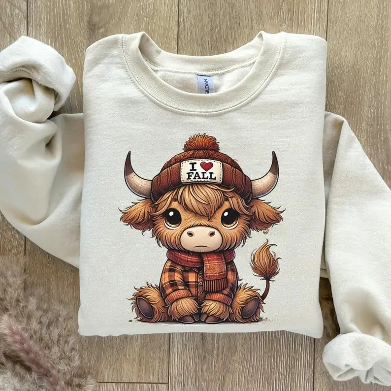 Highland Cow Sweatshirt, Highland Cow Hoodie, Highland Cow Sweatersstyle{n002}2 T-Shirts | UrbanDripWear.com