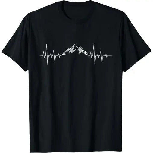 Hiking Mountains Heartbeat Hiker Adventures T-Shirt Made in USA Hoodie, Sweatshirt | UrbanDripWear.com