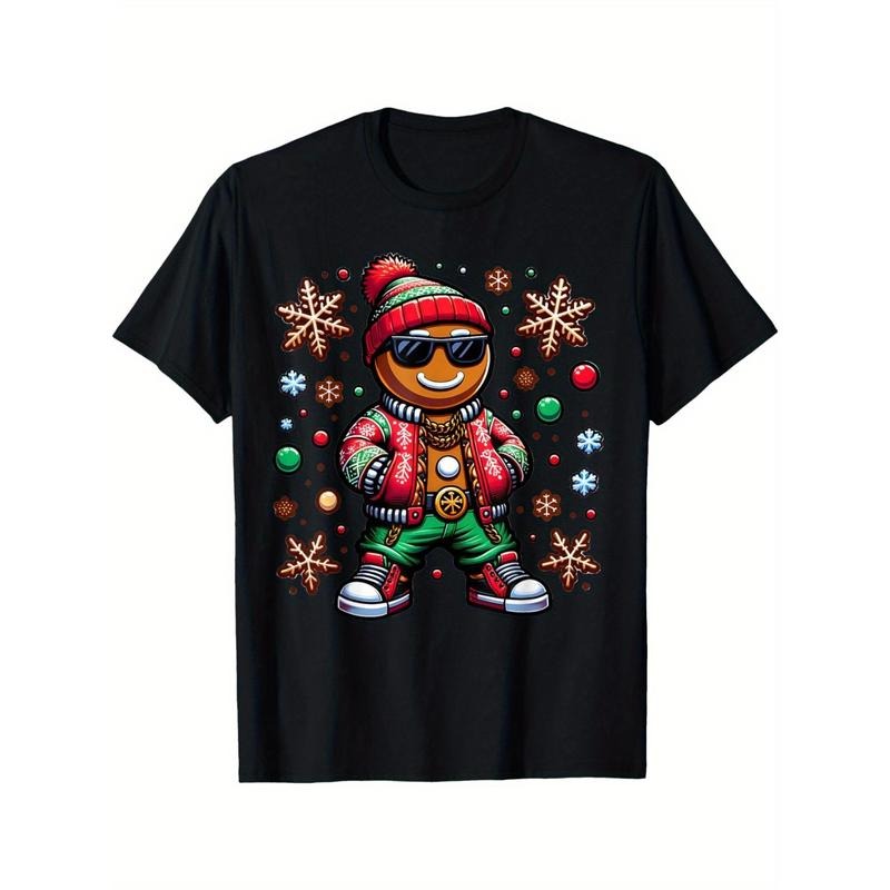 Hip Hop Gingerbread Man X-Mas Funny Christmas Men's T-Shirt made in usa Hoodie, Sweatshirt | UrbanDripWear.com