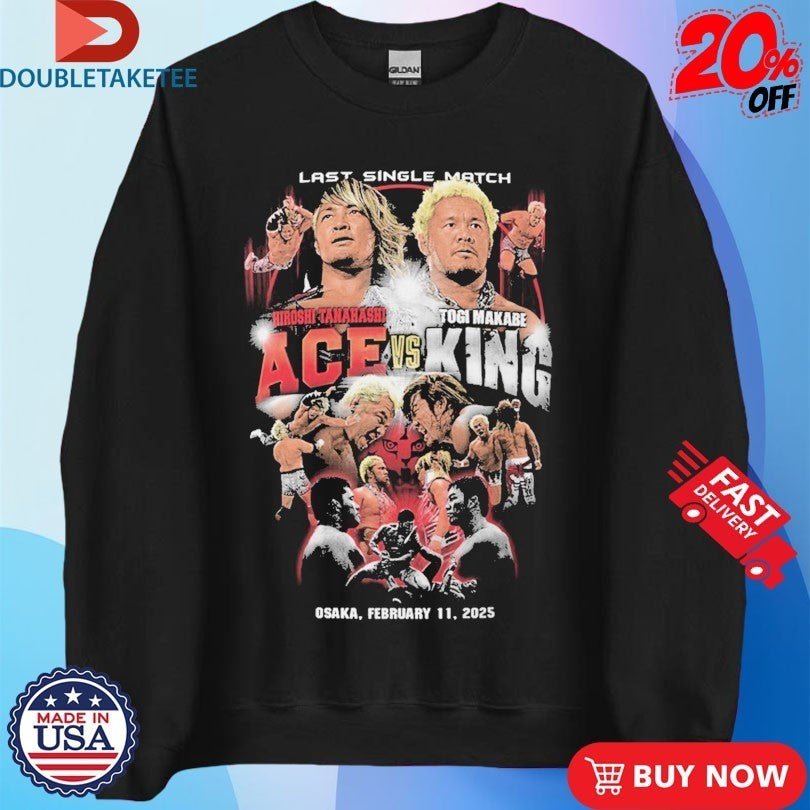 Hiroshi Tanahashi Ace Vs Togi Makabe King Last Single Match Osaka 2025 Shirts