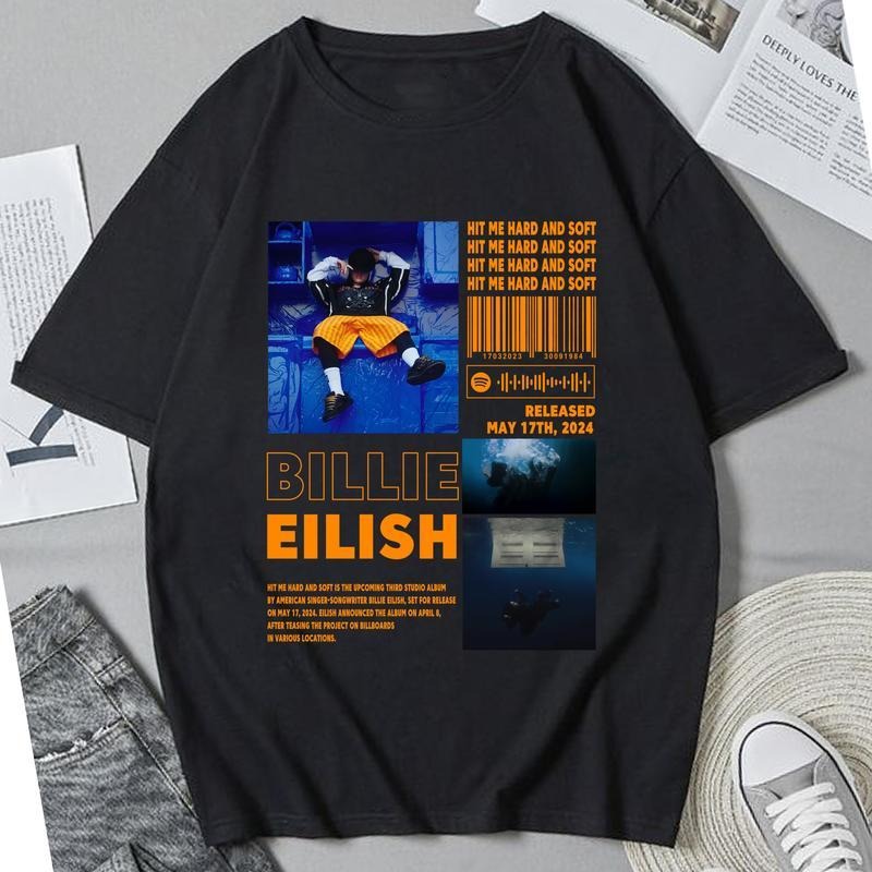 Hit Hard And Soft Billie Shirt Eilish T-Shirt 2024 New Album Shirt Hoodie, Sweatshirt | UrbanDripWear.com