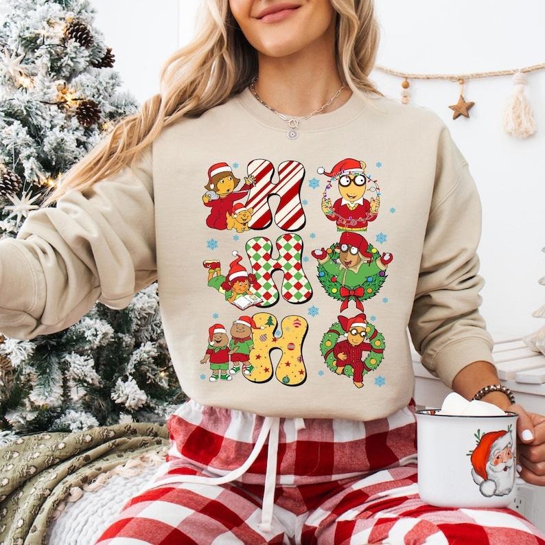 Ho Ho Ho Arthur's Perfect Christmas Sweatshirt, Arthur TV Show Christmas T-shirt, Arthur And Friends Shirt, Arthur And DW...