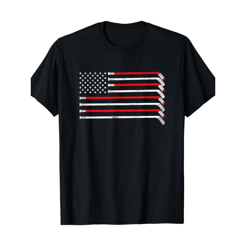 Hockey Theme Man's T-Shirt Made in USA Hoodie, Sweatshirt | UrbanDripWear.com