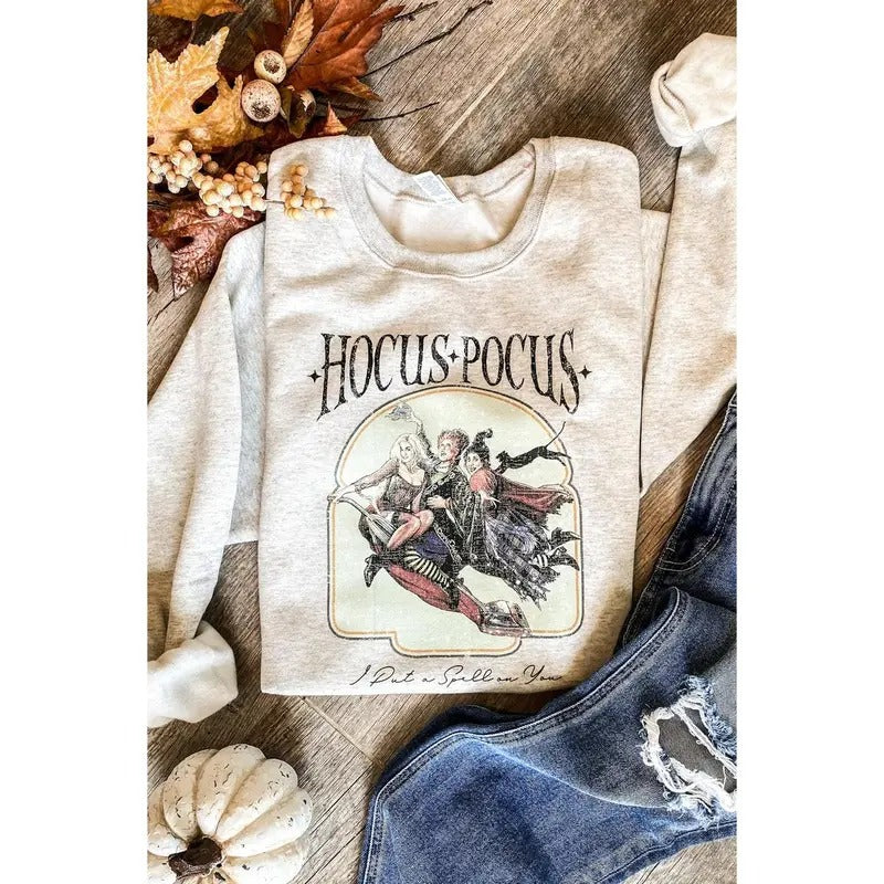 Hocus Pocus Vintage Sweatshirt, Halloween Trendy Sweatshirt, Gifts For All T-Shirts, Hoodie | UrbanDripWear.com