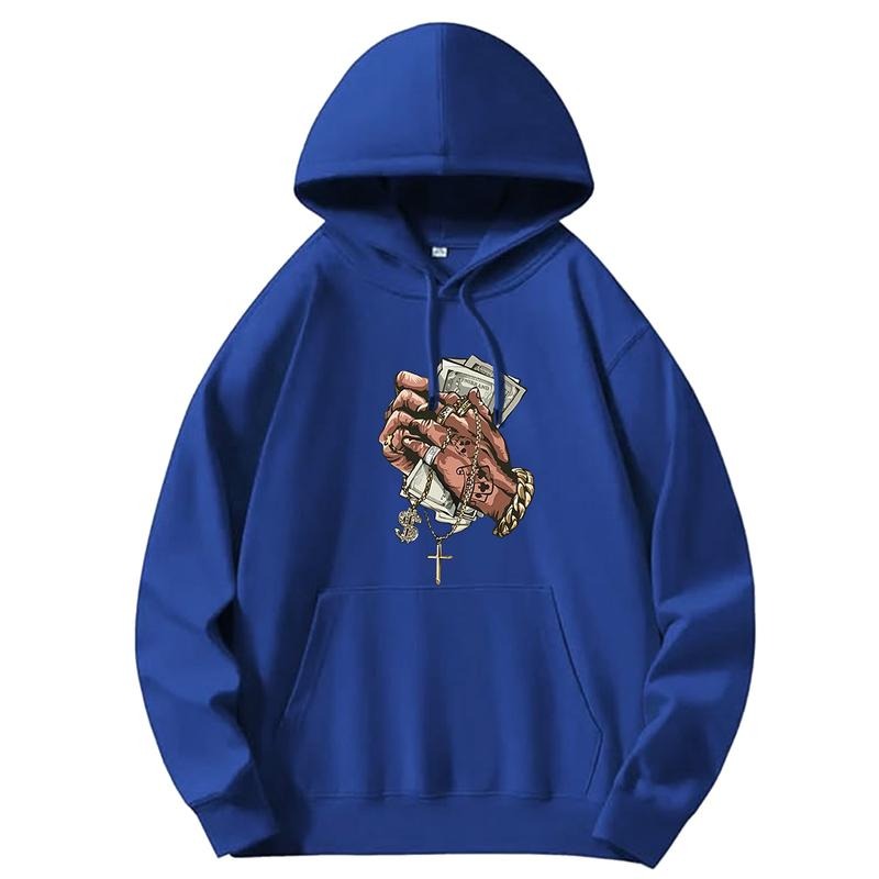 Holafish "Counting Money" Pattern Oversized Hoodies Unisex Hippop Fleece Sweatshirts Fall Fashion 2025 Pullover Sweaters...