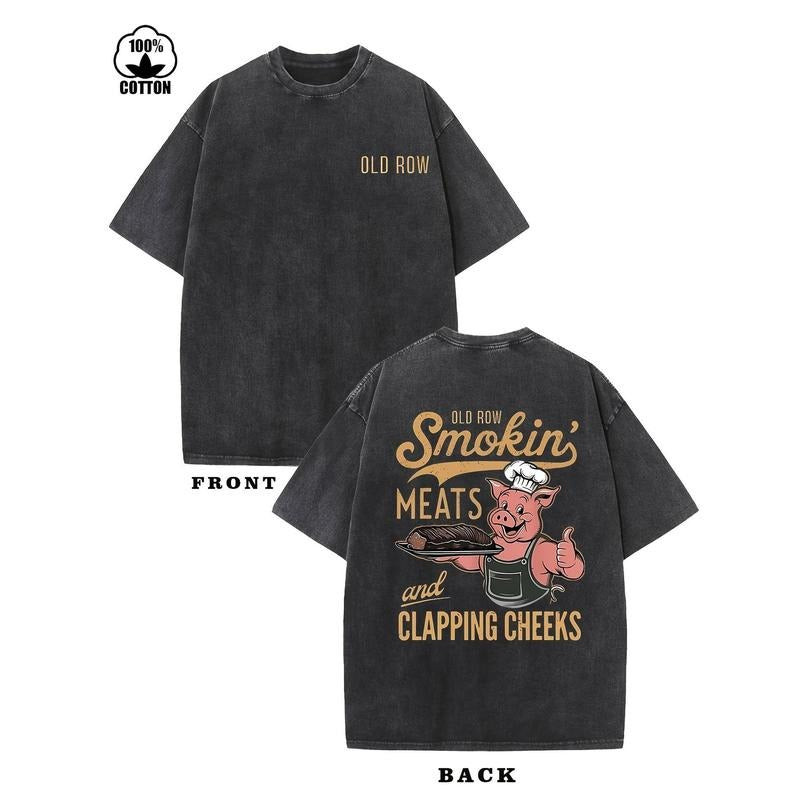 Holafish CLAPPING CHEEKS Men's Over-Sized Heavy-Weight Cotton Solid Drop Shoulder Vintage Street Wear Basic Tees Baggy...