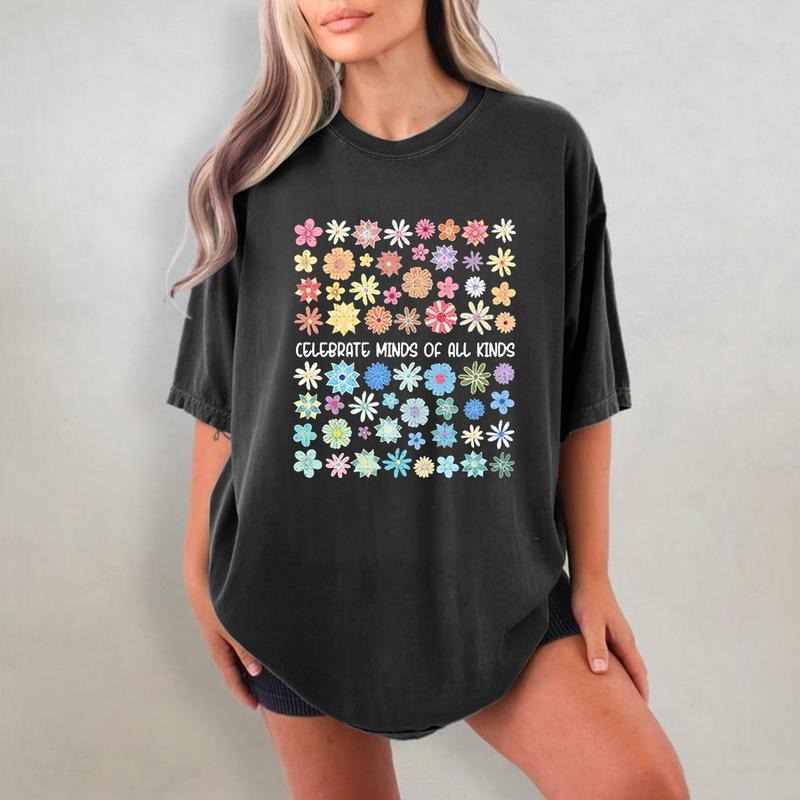 Holafish Celebrate Minds of All Kinds Shirt, Mental Health Awareness Shirt, Teacher Appreciation,  Relaxed Fit, Casual...