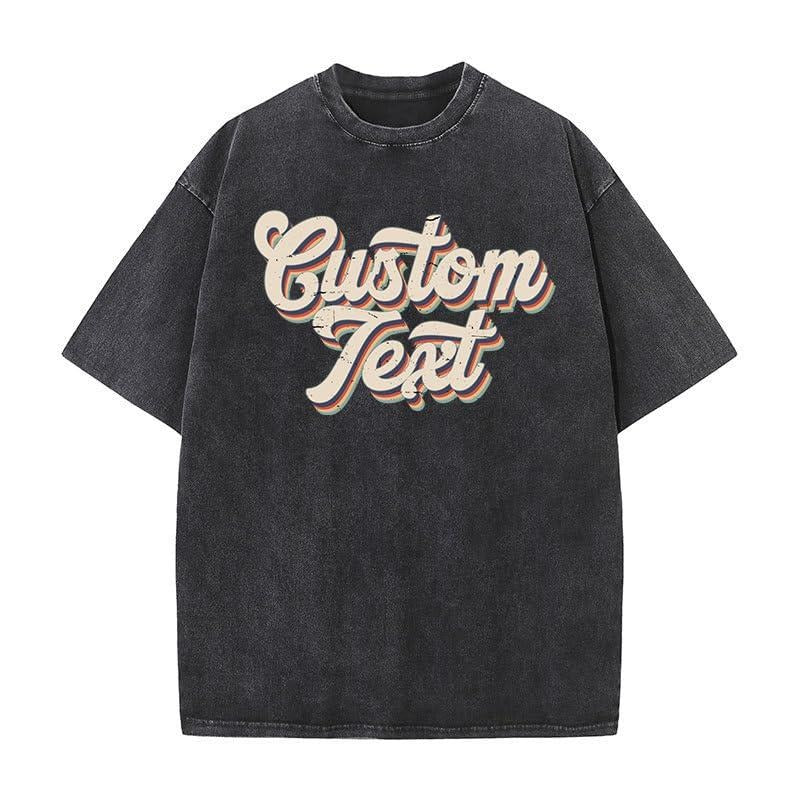 Holafish Custom Oversized Acid Wash T-Shirt Add Your Own Photo and Text Design to a Washed Vintage T-Shirt for Men and...