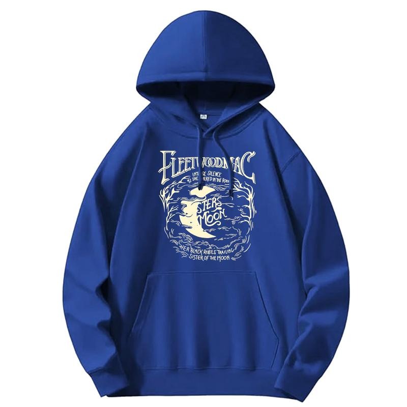 Holafish Moon Pattern Oversized Hoodies Fleece Sweatshirts Fall Fashion 2025 Pullover Sweaters Winter Clothes...