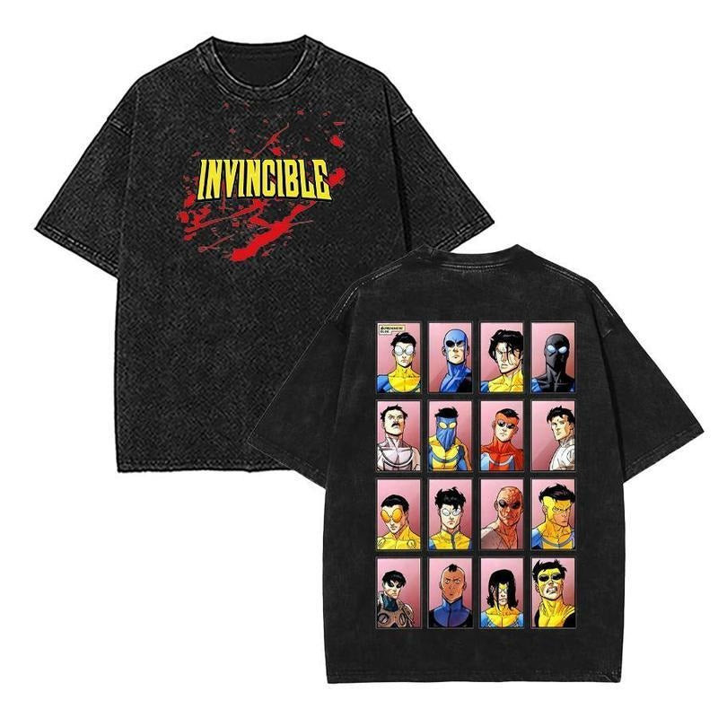 Holafish Retro Limited Invincible War Movie Graphic Tee, Mark Grayson Cotton Shirt, Unisex Oversized Tshirt Menswear Top...