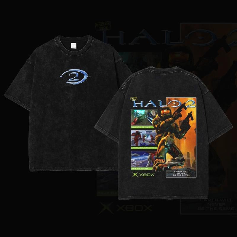 Holafish Retro Limited Vintage 90's Style Halo Halo 2 Vintage T-Shirt Gift for Him Gift For Her Vintage  Classic...