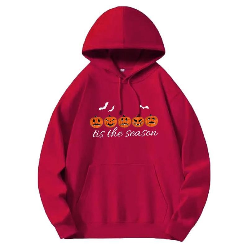 Holafish Women's Halloween Cute Hoodie, Jack-O'-Lantern Graphic Sweatshirt, Cozy Long Sleeve Spooky Season Casual Tops...