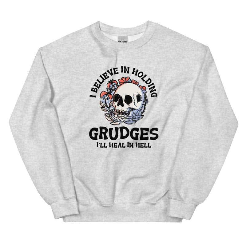 Holding Grudges Graphic Crewneck Sweatshirt T-Shirts, Hoodie | UrbanDripWear.com