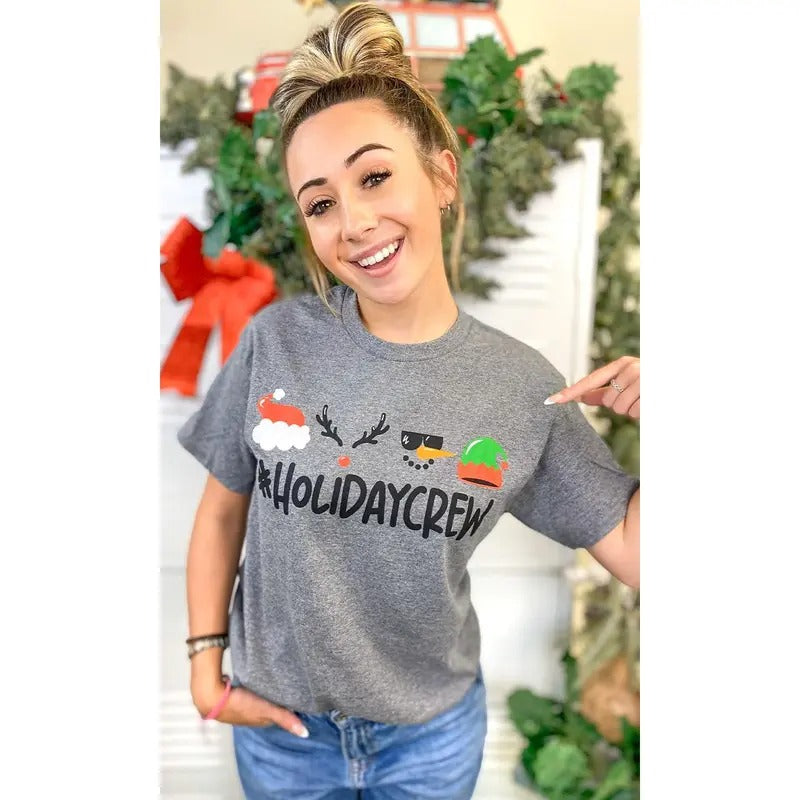 Holiday Crew Christmas Graphic T-Shirt Hoodie, Sweatshirt | UrbanDripWear.com